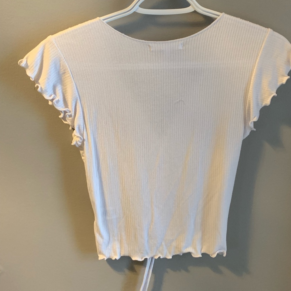 White front draw string tee - Picture 2 of 2